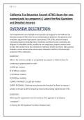 California Tax Education Council &lpar;CTEC&rpar; Exam &lpar;for non&NewLine;exempt paid tax preparers&rpar; &vert; Latest Verified Questions &NewLine;and Detailed Answers