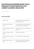 MD STATIONARY ENGINEER GRADE 1 EXAM &vert; FREQUENTLY TESTED QUESTIONS WITH CORRECT ANSWERS &vert; BRAND NEW&excl;