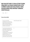 BSN 366 EXIT HESI V1 EXAM STUDY GUIDE 2026&sol;2027 ACCURATE QUESTIONS WITH CORRECT DETAILED SOLUTIONS &vert;&vert; 100&percnt; GUARANTEED PASS NEWEST VERSION NIGHTINGALE