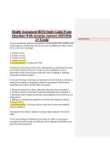 Health Assessment HESI Study Guide Exam &NewLine;Questions With Accurate Answers 20252026 &NewLine;A&plus; Grade