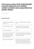 NYS Funeral Law EXAM STUDY GUIDE 2026&sol;2027 COMPLETE QUESTIONS WITH VERIFIED CORRECT ANSWERS &vert;&vert; 100&percnt; GUARANTEED PASS NEWEST VERSION