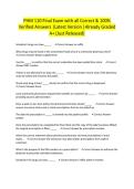 PHM 110 Final Exam with all Correct & 100&percnt; Verified Answers &vert;Latest Version &vert;Already Graded A&plus; &lpar;Just Released&rpar;