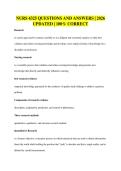 NURS 4325 QUESTIONS AND ANSWERS &vert; 2026&NewLine;UPDATED &vert; 100&percnt; CORRECT