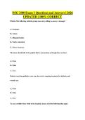 NSG 3180 Exam 1 Questions and Answers &vert; 2026&NewLine;UPDATED &vert; 100&percnt; CORRECT