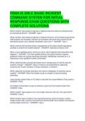 FEMA IS 200&period;C BASIC INCIDENT COMMAND SYSTEM FOR INITIAL RESPONSE EXAM QUESTIONS WITH COMPLETE SOLUTIONS
