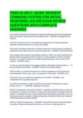 FEMA IS-200&period;C&colon; BASIC INCIDENT COMMAND SYSTEM FOR INITIAL RESPONSE&comma; ICS-200 EXAM REVIEW QUESTIONS WITH COMPLETE ANSWERS
