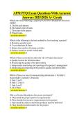 APM PFQ Exam Questions With Accurate &NewLine;Answers 20252026 A&plus; Grade 
