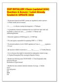 OSSF INSTALLER 2 Exam &lpar;updated 2026&rpar;&NewLine;Questions & Answers &vert; Latest Already&NewLine;Graded A&plus; UPDATE &vert;2026
