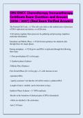 ONS&sol;ONCC Chemotherapy Immunotherapy&NewLine;Certificate Exam Questions and Answers&NewLine;&lpar;2026 &sol; 2027&rpar; &lpar;Real Exam Verified Answers&rpar;