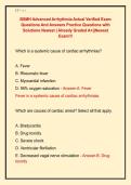 BSMH Advanced Arrhythmia Actual Verified Exam &NewLine;Questions And Answers Practice Questions with &NewLine;Solutions Newest &vert; Already Graded A&plus;&vert;&vert;Newest &NewLine;Exam&excl;&excl;&excl;