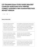 CITI TRAINING EXAM STUDY GUIDE 2026&sol;2027 COMPLETE QUESTIONS WITH VERIFIED CORRECT ANSWERS &vert;&vert; 100&percnt; GUARANTEED PASS NEWEST VERSION
