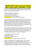 Mental Health Practice&colon; key Exam Concepts &NewLine;With Accurate Answers 20252026 A&plus; Grade