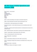 HS 201 Exam 2 NCSU Questions and Answers 2026