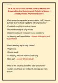 HCR 240 Final Actual Verified Exam Questions And &NewLine;Answers Practice Questions with Solutions Newest &vert; &NewLine;Already Graded A&plus;&vert;&vert;Newest Exam&excl;&excl;&excl;