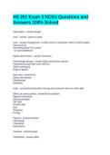 HS 201 Exam 3 NCSU Questions and Answers 100&percnt; Solved