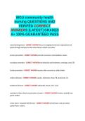 WGU community health nursing QUESTIONS AND VERIFIED CORRECT ANSWERS GRADED A&plus; -LATEST - 100- GUARANTEED PASS&period;docx&NewLine;&NewLine;