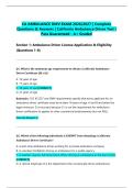 CA AMBULANCE DMV GUIDE & EXAM Q&A PACKAGE DEAL 2026&sol;2027 &vert; Complete Study Bundle &vert; California Ambulance Driver Test &vert; Pass Guaranteed - A&plus; Graded