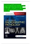 COMPREHENSIVE RADIOGRAPHIC PATHOLOGY 8TH EDITION BY EISENBERG FULL TEST BANK 2025 EDITION ALL CHAPTER COMPLETE ANSWERS CORRECT ANSWER DETAILED WITH RATIONALE GRADED A&plus;