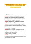 LIFE & HEALTH INSURANCE EXAM &lpar;PSI&rpar; 2026&sol;2027 &vert; COMPLETE EXAM QUESTIONS AND CORRECT ANSWERS LATEST VERSION &lpar;PASS GUARANTEE&rpar;&NewLine;&NewLine;