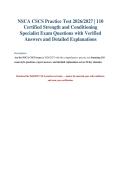 CSCS Practice Exam 2026&sol;2027 &vert; 110 Questions & Answers&NewLine;