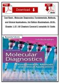 Test Bank - Molecular Diagnostics&colon; Fundamentals&comma; Methods&comma; and Clinical Applications&comma; 3rd Edition &lpar;Buckingham&comma; 2019&rpar;&comma; Chapter 1-15 &vert; All Chapters Covered &vert;&vert; complete A&plus; Guide&NewLine;