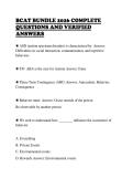 BCAT BUNDLE 2026 COMPLETE&NewLine;QUESTIONS AND VERIFIED&NewLine;ANSWERS 
