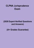 CLPNA Jurisprudence Exam Questions & Study Guide PDF