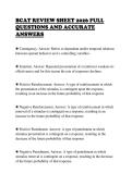 BCAT REVIEW SHEET 2026 FULL&NewLine;QUESTIONS AND ACCURATE&NewLine;ANSWERS&NewLine;