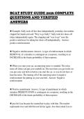 BCAT STUDY GUIDE 2026 COMPLETE&NewLine;QUESTIONS AND VERIFIED&NewLine;ANSWERS&NewLine;