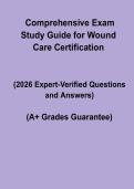 Comprehensive Exam Study Guide for Wound Care Certification PDF
