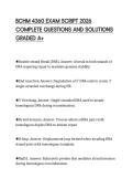 BCHM 4360 EXAM SCRIPT 2026&NewLine;COMPLETE QUESTIONS AND SOLUTIONS&NewLine;GRADED A&plus;&NewLine;