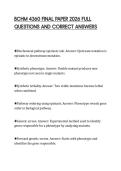 BCHM 4360 FINAL PAPER 2026 FULL&NewLine;QUESTIONS AND CORRECT ANSWERS&NewLine;