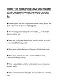 BECC TEST 5 COMPREHENSIVE ASSESSMENT&NewLine;2026 QUESTIONS WITH ANSWERS GRADED&NewLine;A&plus;