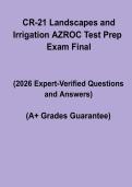 CR-21 Landscapes and Irrigation AZROC Test Prep Study Guide PDF