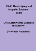 CR-21 Hardscaping and Irrigation Systems Study Guide PDF