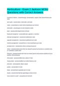 Horticulture - Exam 2 Jackson NCSU Questions with Correct Answers