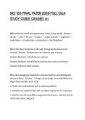 BIO 156 FINAL PAPER 2026 FULL Q&A&NewLine;STUDY GUIDE GRADED A&plus;
