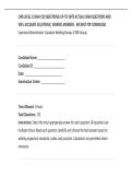 CWB LEVEL 2 EXAM &lpar;120 QUESTIONS&rpar; UP-TO-DATE ACTUAL EXAM QUESTIONS AND&NewLine;100&percnt; ACCURATE SOLUTIONS &vert; VERIFIED ANSWERS - INSTANT PDF DOWNLOAD