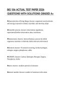 BIO 156 ACTUAL TEST PAPER 2026&NewLine;QUESTIONS WITH SOLUTIONS GRADED A&plus;