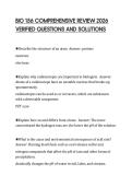 BIO 156 COMPREHENSIVE REVIEW 2026&NewLine;VERIFIED QUESTIONS AND SOLUTIONS&NewLine;