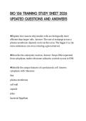 BIO 156 TRAINING STUDY SHEET 2026&NewLine;UPDATED QUESTIONS AND ANSWERS&NewLine;
