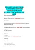 STA2023 Test 1 QUESTIONS AND VERIFIED CORRECT ANSWERS GRADED A&plus; -LATEST - 100- GUARANTEED PASS&period;docx&NewLine;&NewLine;