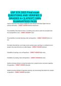 USF STA 2023 Final exam QUESTIONS AND VERIFIED CORRECT ANSWERS GRADED A&plus; -LATEST - 100- GUARANTEED PASS&period;docx&NewLine;&NewLine;