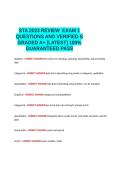 STA 2023 REVIEW EXAM 1 QUESTIONS AND VERIFIED CORRECT ANSWERS GRADED A-M -LATEST - 100-1 GUARANTEED PASS&period;docx&NewLine;&NewLine;