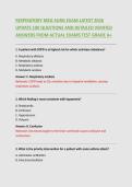 RESPIRATORY MED-SURG EXAM LATEST 2026 &NewLine;UPDATE 100 QUESTIONS AND DETAILED VERIFIED &NewLine;ANSWERS FROM ACTUAL EXAMS TEST GRADE A&plus;
