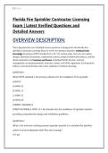 Florida Fire Sprinkler Contractor Licensing Exam &vert; Latest Verified Questions and Detailed Answers 