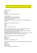 PHM 103 Course Final Exam with all Correct & 100&percnt; Verified Answers &vert;Latest Version &vert;Already Graded A&plus;