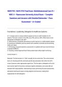 NUR2755 &sol; NUR 2755 Final Exam &lpar;Latest 2026 &sol; 2027&rpar; Multidimensional Care IV &sol; MDC 4 &ndash; Rasmussen University Actual Exam &ndash; Complete Questions and Answers with Detailed Rationales &ndash; Pass Guaranteed &ndash; A&plus; Graded
