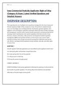 Iowa Commercial Pesticide Applicator Right-of-Way &NewLine;&lpar;Category 6&rpar; Exam &vert; Latest Verified Questions and &NewLine;Detailed Answers 