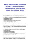 NUR 2502 &sol; NUR2502 Final Exam &lpar;Latest 2026&sol;2027&rpar;&colon; Multidimensional Care III &sol; MDC 3 &ndash; Rasmussen Actual Exam &ndash; Complete Questions and Answers with Detailed Rationales &ndash; Pass Guaranteed &ndash; A&plus; Graded